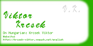 viktor krcsek business card